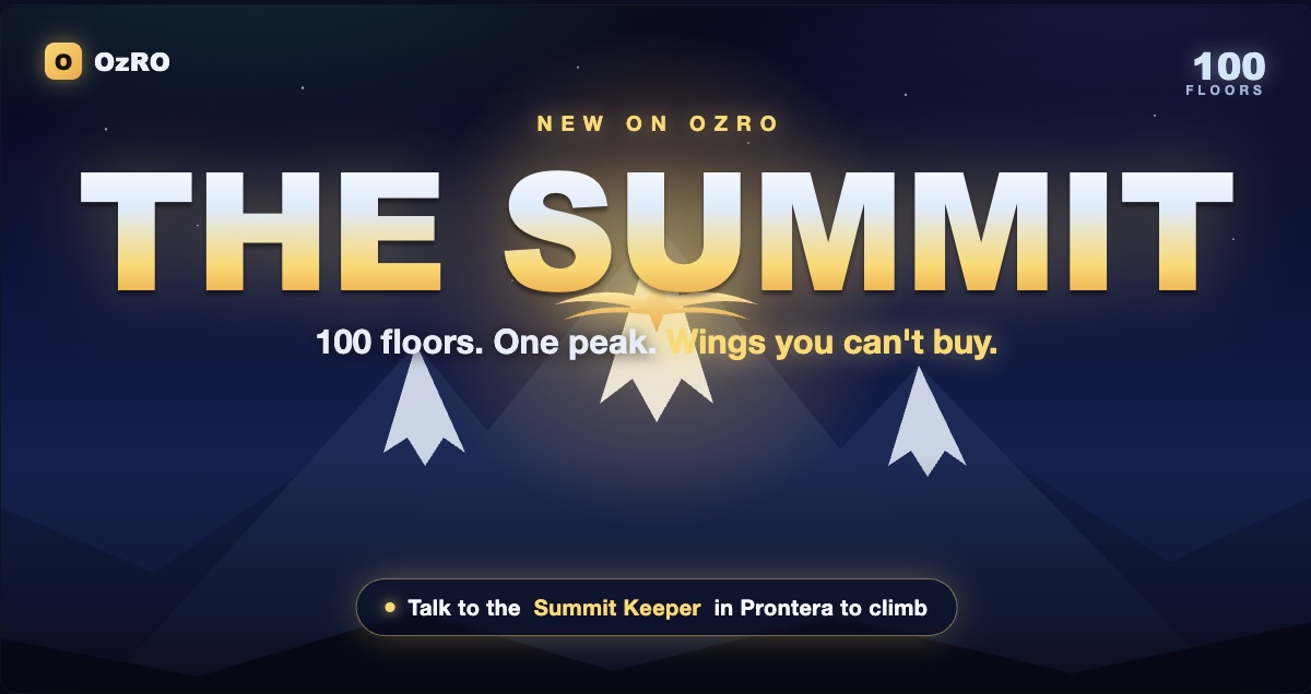 The Summit, a 100-floor climb on OzRO